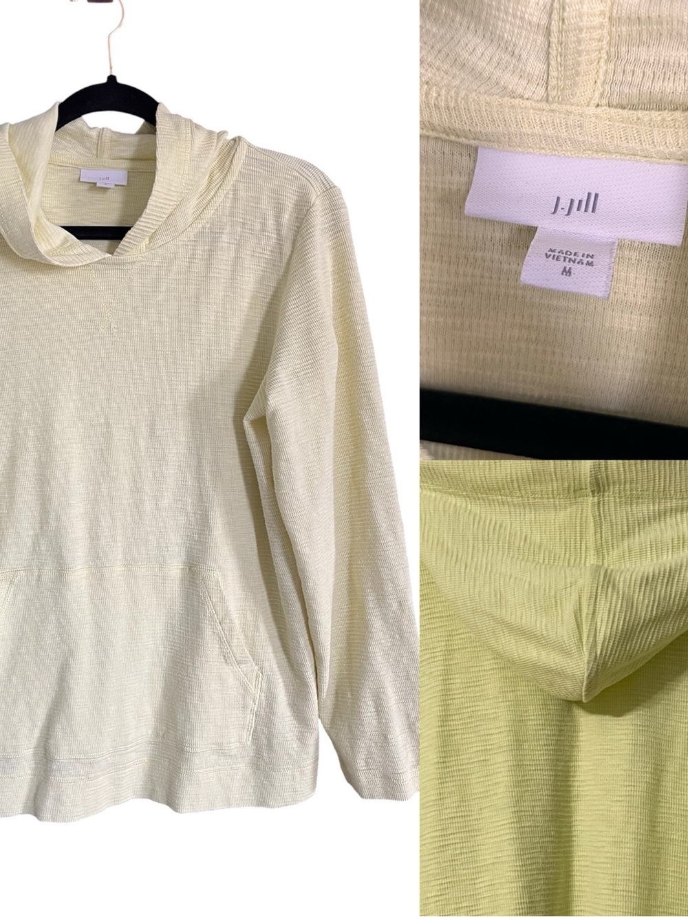 J Jill Textured Hoodie Lime Green Size Medium